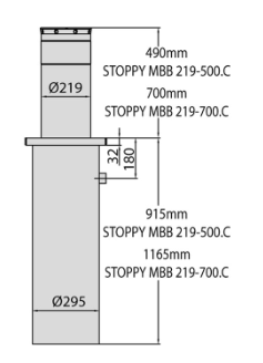 BFT STOPPY MBB Bollard 500mm