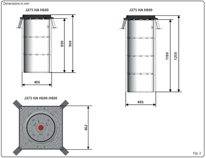 FAAC J275 Series bollard 600mm
