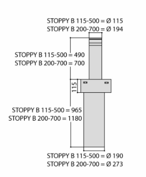 BFT STOPPY B Bollard 700mm